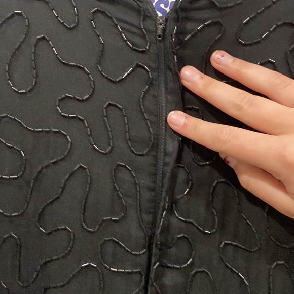 Women’s black in beaded dress size medium - Picture 7 of 10